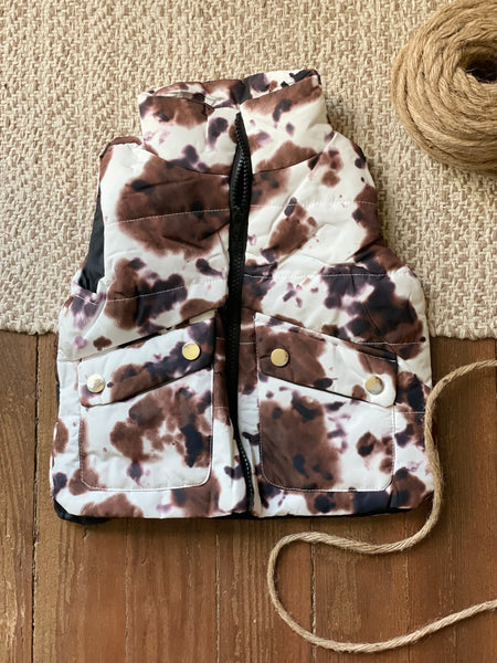 Puffy Cow Vest