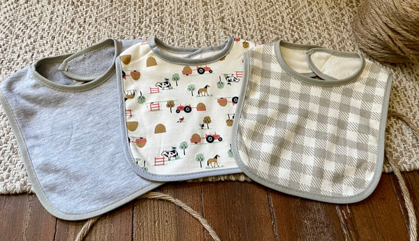 Farmhand Bib/Burp Cloth Set