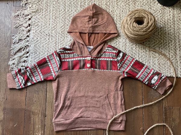 Vintage Aztec Infant/Toddler Hooded Pullover