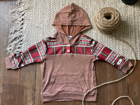 Vintage Aztec Infant/Toddler Hooded Pullover